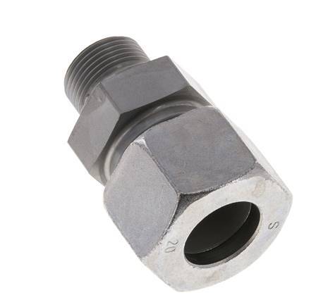 M22x1,5 Macho x 20S Anillo de corte recto de acero galvanizado 400 Bar DIN 2353