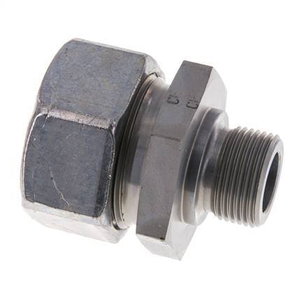 M22x1.5 Male x 28L Zinc plated Steel Straight Cutting Ring 160 Bar DIN 2353