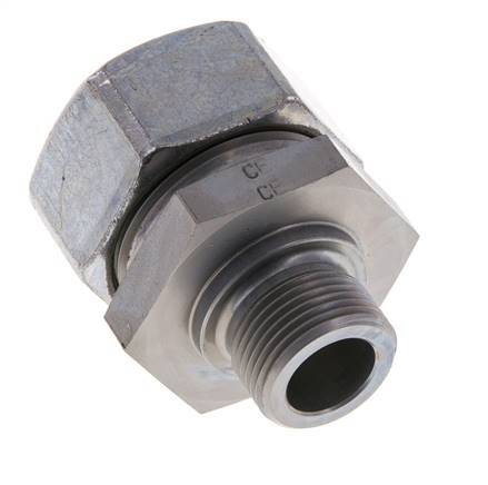 M22x1.5 Male x 28L Zinc plated Steel Straight Cutting Ring 160 Bar DIN 2353