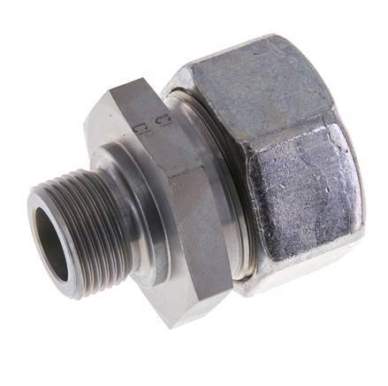M22x1.5 Male x 28L Zinc plated Steel Straight Cutting Ring 160 Bar DIN 2353