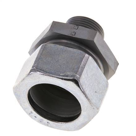 M22x1.5 Male x 28L Zinc plated Steel Straight Cutting Ring 160 Bar DIN 2353