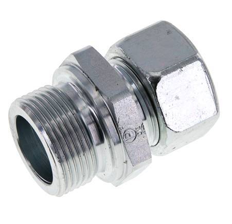 M33x2 Male x 22L Zinc plated Steel Straight Cutting Ring 160 Bar DIN 2353