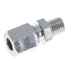 M8x1 Male x 6LL Zinc plated Steel Straight Cutting Ring 100 Bar DIN 2353 [2 Pieces]