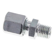 M8x1 Male x 6LL Zinc plated Steel Straight Cutting Ring 100 Bar DIN 2353 [2 Pieces]