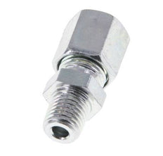 M8x1 Male x 6LL Zinc plated Steel Straight Cutting Ring 100 Bar DIN 2353 [2 Pieces]