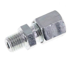 M8x1 Male x 6LL Zinc plated Steel Straight Cutting Ring 100 Bar DIN 2353 [2 Pieces]