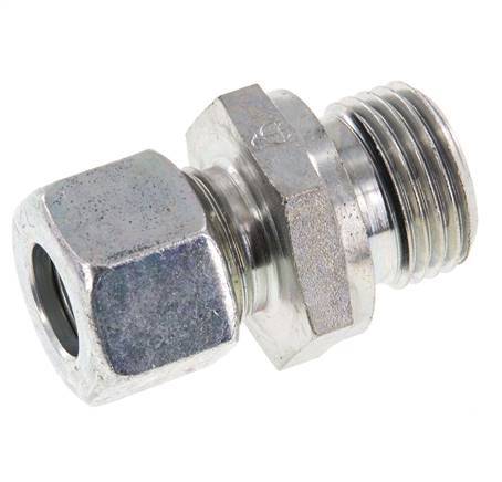 G 1/2'' Male x 12L Zinc plated Steel Straight Cutting Ring with FKM Seal 315 Bar DIN 2353 [2 Pieces]