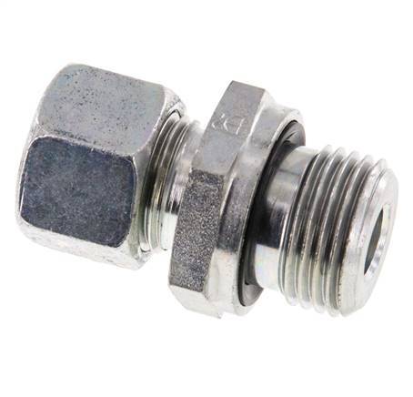 G 1/2'' Male x 12L Zinc plated Steel Straight Cutting Ring with FKM Seal 315 Bar DIN 2353 [2 Pieces]