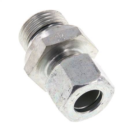 G 1/2'' Male x 12L Zinc plated Steel Straight Cutting Ring with FKM Seal 315 Bar DIN 2353 [2 Pieces]