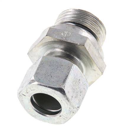 G 1/2'' Male x 12L Zinc plated Steel Straight Cutting Ring with FKM Seal 315 Bar DIN 2353 [2 Pieces]