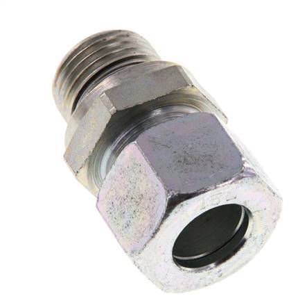 G 1/2'' Male x 15L Zinc plated Steel Straight Cutting Ring with FKM Seal 315 Bar DIN 2353 [2 Pieces]