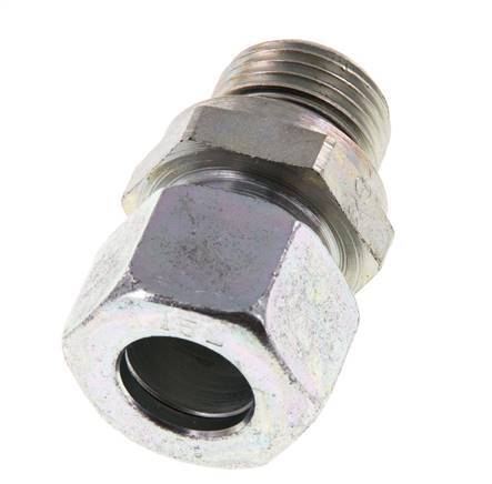 G 1/2'' Male x 15L Zinc plated Steel Straight Cutting Ring with FKM Seal 315 Bar DIN 2353 [2 Pieces]