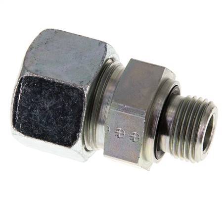 G 1/2'' Macho x 20S Anillo de corte recto de acero galvanizado con junta FKM 400 Bar DIN 2353