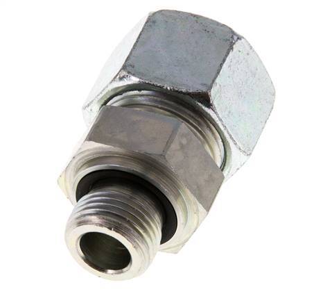 G 1/2'' Macho x 20S Anillo de corte recto de acero galvanizado con junta FKM 400 Bar DIN 2353