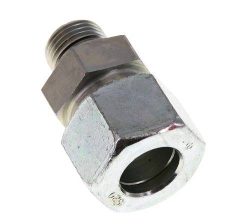 G 1/2'' Macho x 20S Anillo de corte recto de acero galvanizado con junta FKM 400 Bar DIN 2353