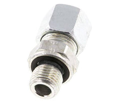 G 1/4'' Male x 10L Zinc plated Steel Straight Cutting Ring with FKM Seal 315 Bar DIN 2353 [2 Pieces]