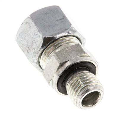 G 1/4'' Male x 12L Zinc plated Steel Straight Cutting Ring with FKM Seal 315 Bar DIN 2353 [2 Pieces]