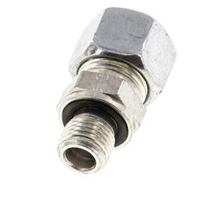 G 1/4'' Male x 12L Zinc plated Steel Straight Cutting Ring with FKM Seal 315 Bar DIN 2353 [2 Pieces]
