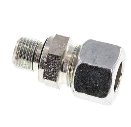 G 1/4'' Male x 12L Zinc plated Steel Straight Cutting Ring with FKM Seal 315 Bar DIN 2353 [2 Pieces]