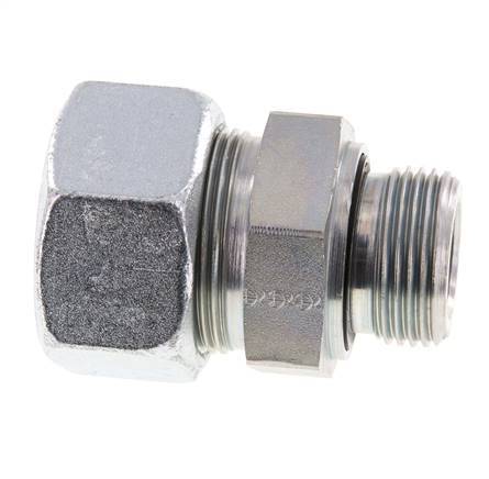 G 1'' Macho x 30S Anillo de corte recto de acero galvanizado con junta FKM 400 Bar DIN 2353