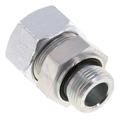 G 1'' Macho x 30S Anillo de corte recto de acero galvanizado con junta FKM 400 Bar DIN 2353