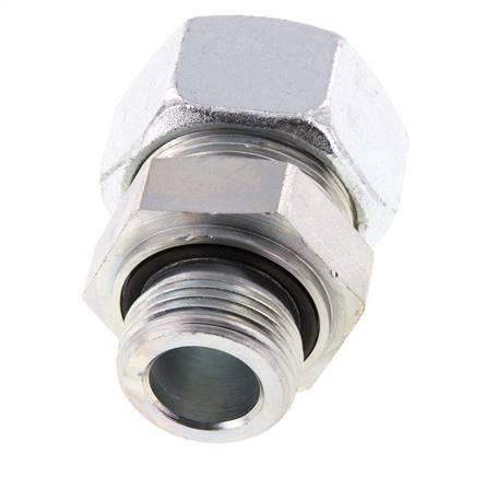 G 1'' Macho x 30S Anillo de corte recto de acero galvanizado con junta FKM 400 Bar DIN 2353