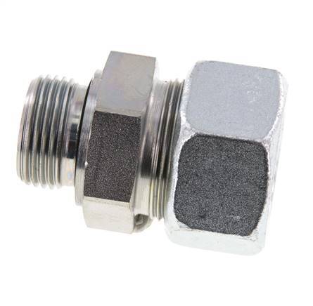 G 1'' Macho x 30S Anillo de corte recto de acero galvanizado con junta FKM 400 Bar DIN 2353