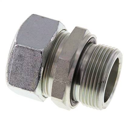 G 1 1/4'' Macho x 35L Anillo de corte recto de acero galvanizado con junta FKM 160 Bar DIN 2353