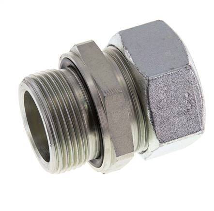 G 1 1/4'' Macho x 35L Anillo de corte recto de acero galvanizado con junta FKM 160 Bar DIN 2353