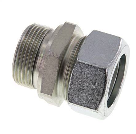 G 1 1/4'' Macho x 35L Anillo de corte recto de acero galvanizado con junta FKM 160 Bar DIN 2353