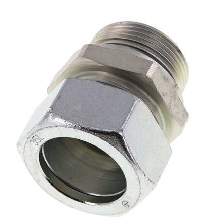 G 1 1/4'' Macho x 35L Anillo de corte recto de acero galvanizado con junta FKM 160 Bar DIN 2353