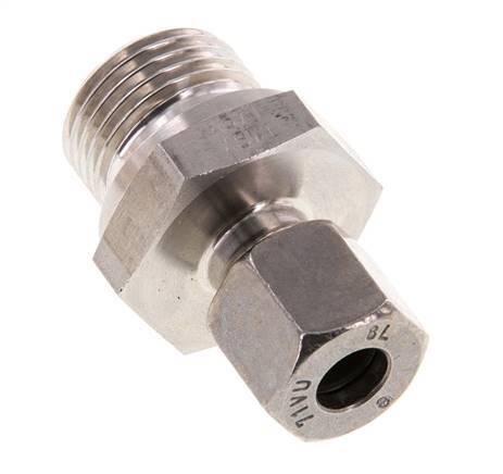 G 1/2'' Macho x 8L Anillo de corte recto de acero inoxidable 315 Barra DIN 2353