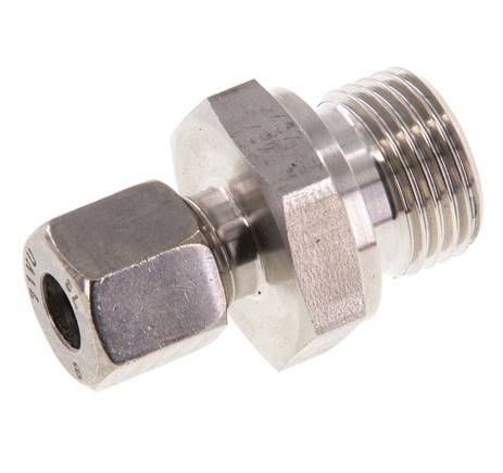 G 1/2'' Macho x 8L Anillo de corte recto de acero inoxidable 315 Barra DIN 2353