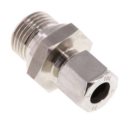 G 1/2'' Macho x 10L Anillo de corte recto de acero inoxidable 315 Barra DIN 2353