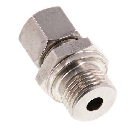 G 1/2'' Macho x 10S Anillo de corte recto de acero inoxidable 630 Barra DIN 2353