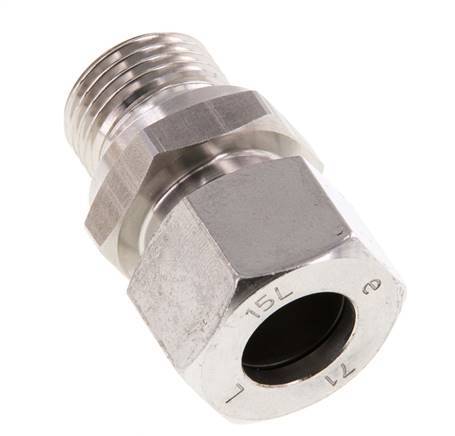 G 1/2'' Macho x 15L Anillo de corte recto de acero inoxidable 315 Barra DIN 2353