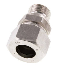 G 1/2'' Macho x 18L Acero inoxidable Anillo de corte recto 315 Barra DIN 2353