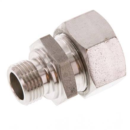 G 1/2'' Macho x 22L Anillo de corte recto de acero inoxidable 160 Bar DIN 2353