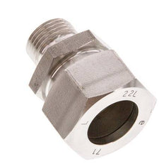 G 1/2'' Macho x 22L Anillo de corte recto de acero inoxidable 160 Bar DIN 2353