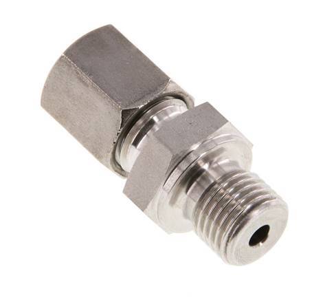 G 1/4'' Macho x 6S Anillo de corte recto de acero inoxidable 630 Barra DIN 2353