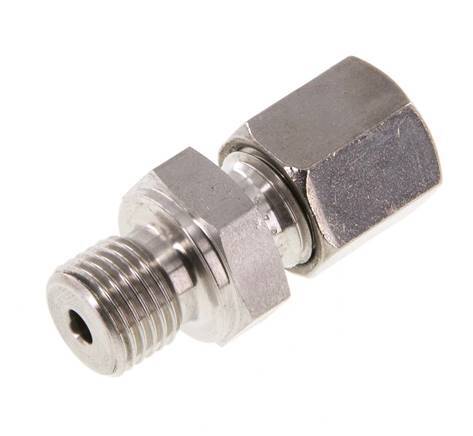 G 1/4'' Macho x 6S Anillo de corte recto de acero inoxidable 630 Barra DIN 2353