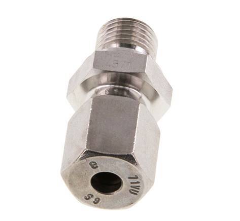 G 1/4'' Macho x 6S Anillo de corte recto de acero inoxidable 630 Barra DIN 2353