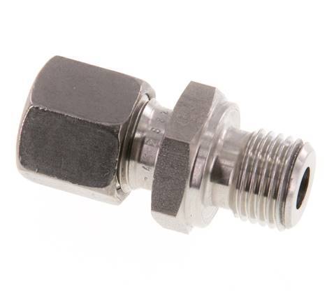G 1/4'' Macho x 8L Anillo de corte recto de acero inoxidable 315 Barra DIN 2353