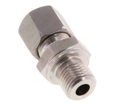 G 1/4'' Macho x 8L Anillo de corte recto de acero inoxidable 315 Barra DIN 2353