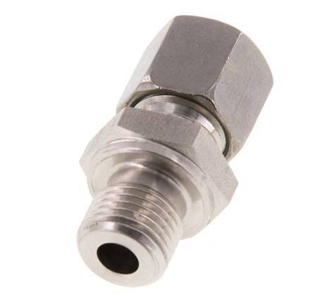 G 1/4'' Macho x 8L Anillo de corte recto de acero inoxidable 315 Barra DIN 2353