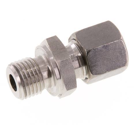 G 1/4'' Macho x 8L Anillo de corte recto de acero inoxidable 315 Barra DIN 2353