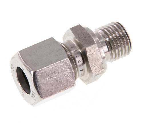 G 1/4'' Macho x 10L Anillo de corte recto de acero inoxidable 315 Barra DIN 2353