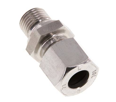 G 1/4'' Macho x 10L Anillo de corte recto de acero inoxidable 315 Barra DIN 2353