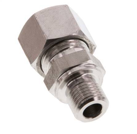G 1/4'' Macho x 12L Anillo de corte recto de acero inoxidable 315 Barra DIN 2353