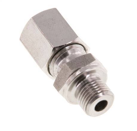 G 1/8'' Macho x 6L Anillo de corte recto de acero inoxidable 315 Barra DIN 2353